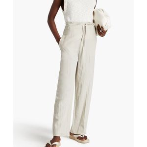 Vince crinkled Tencel blend  wide leg  pants
